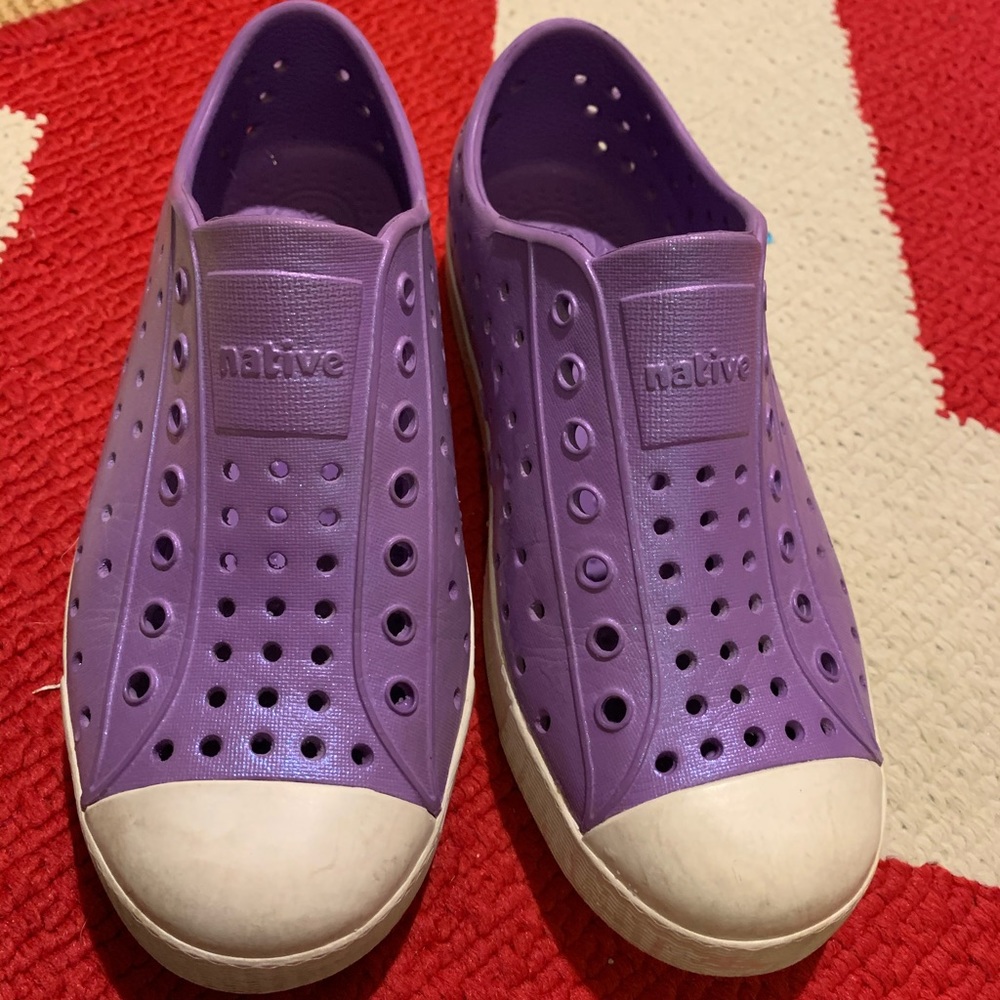Native shoes for girls - glittery purple